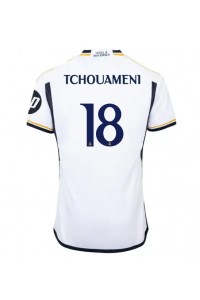 Real Madrid Aurelien Tchouameni #18 Jalkapallovaatteet Kotipaita 2023-24 Lyhythihainen